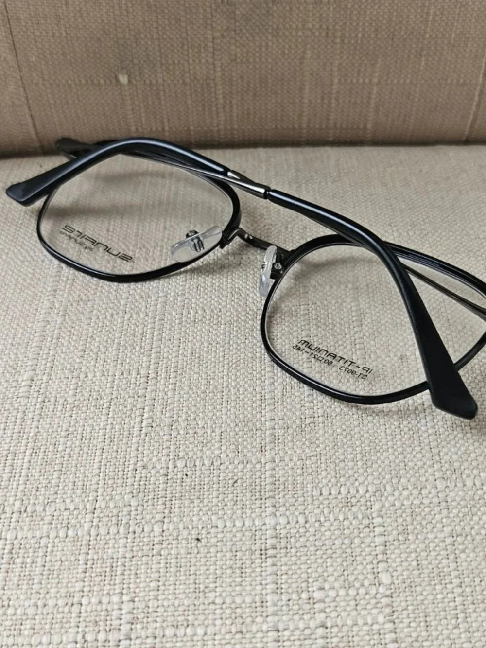 Sunfire Women Eyeglasses Frame Black Tone Metal Eyewear IP-Titanium ST-9073 NEW